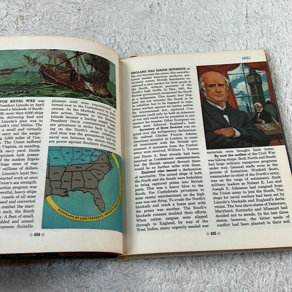 Vtg Pictorial Encyclopedia of American History 2 and 7 - 1861-1865 and 1734-1783 - Picture 13 of 16